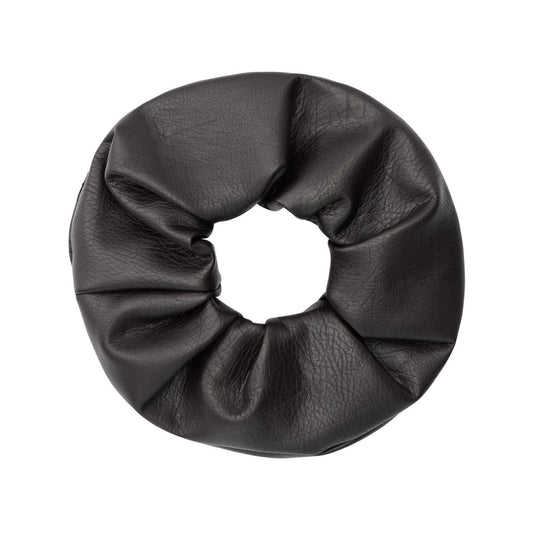 Brown Faux Leather Scrunchie Lana